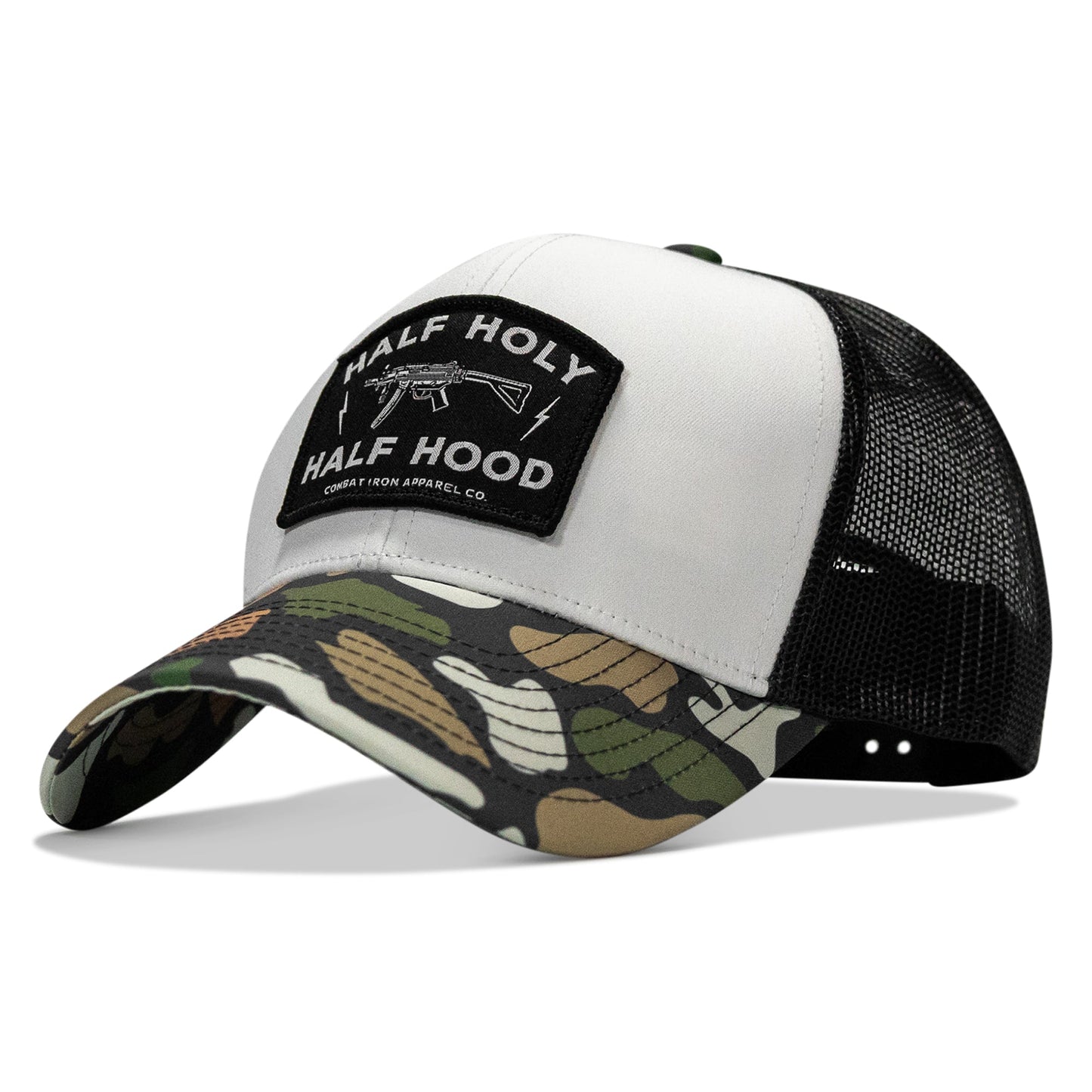 Half Holy. Half Hood. Patch Snapback Hat