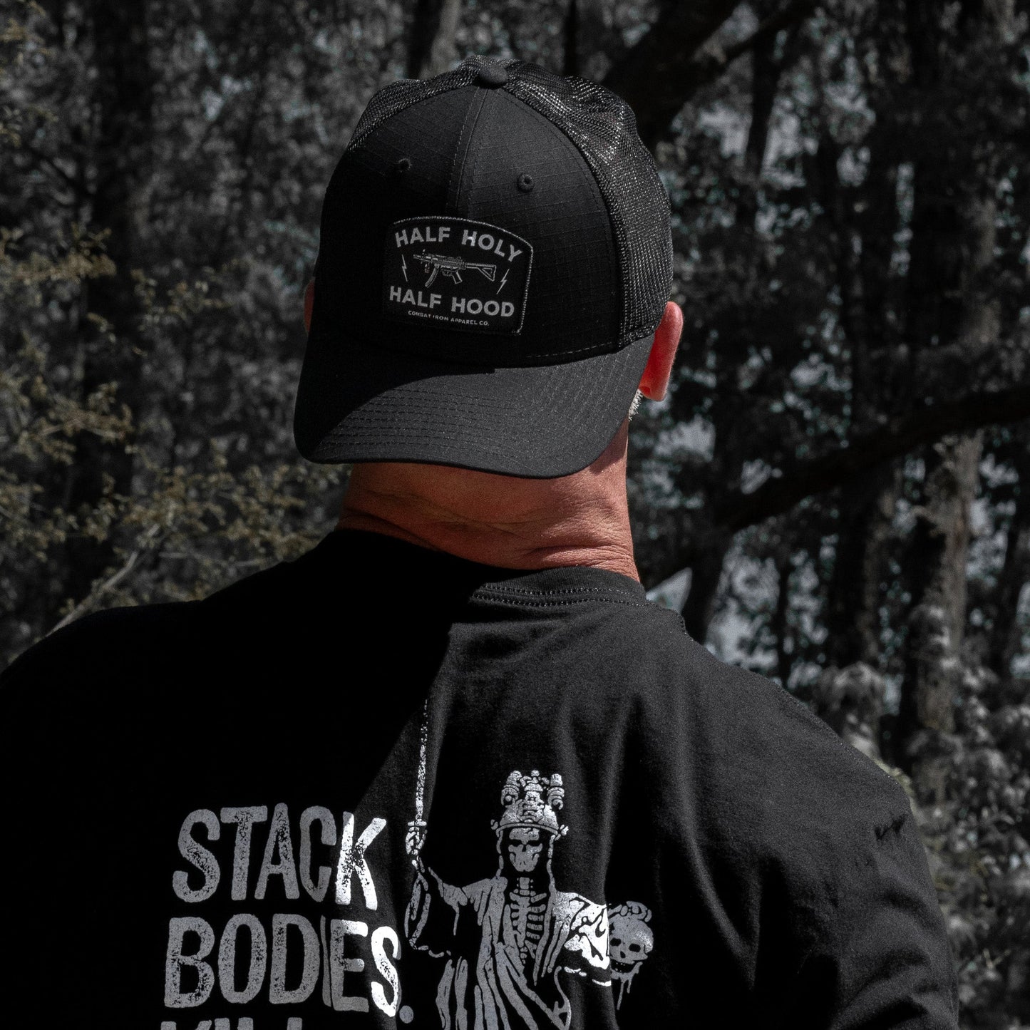 Half Holy. Half Hood Patch Original Ripstop Snapback Hat