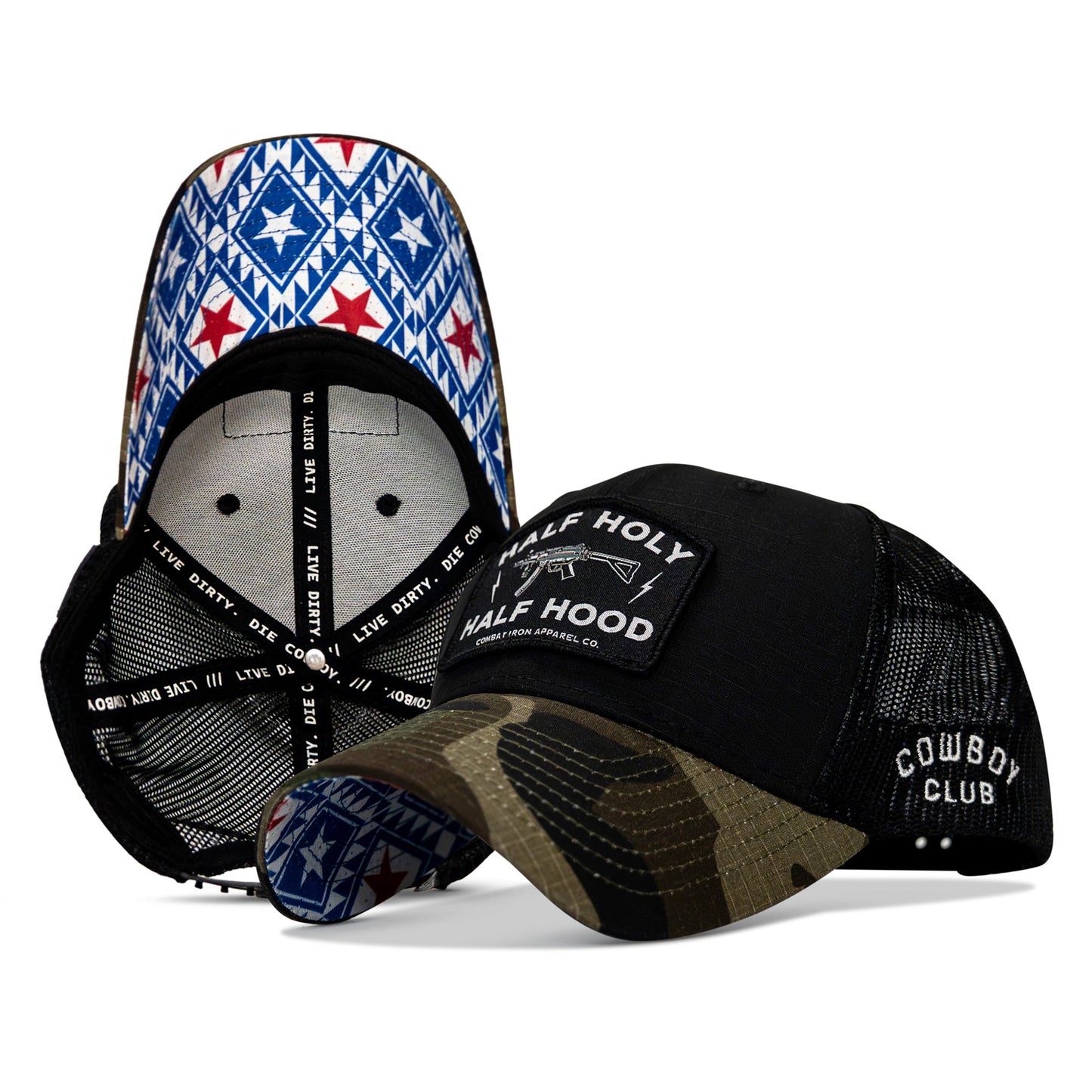 Half Holy. Half Hood Patch Original Ripstop Snapback Hat