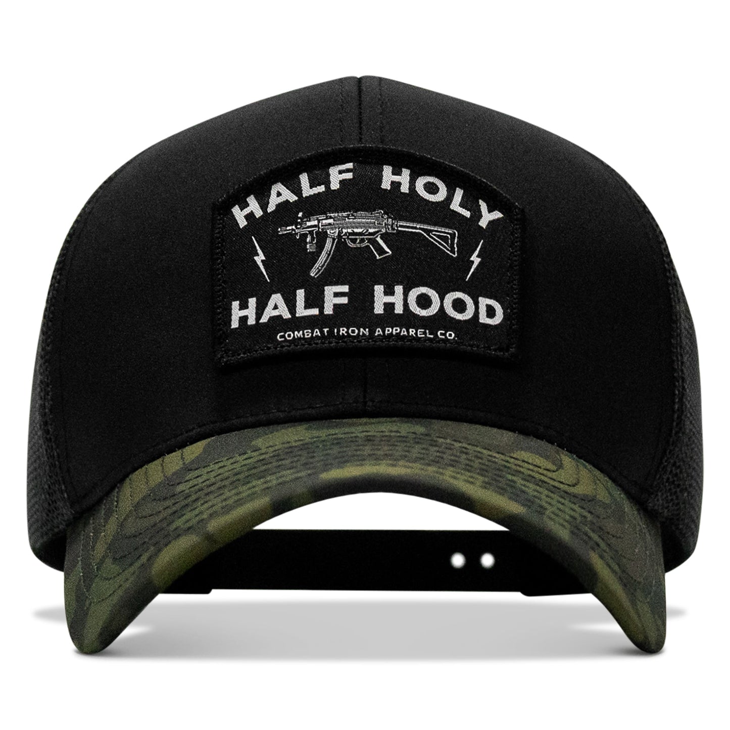Half Holy. Half Hood. Patch Snapback Hat