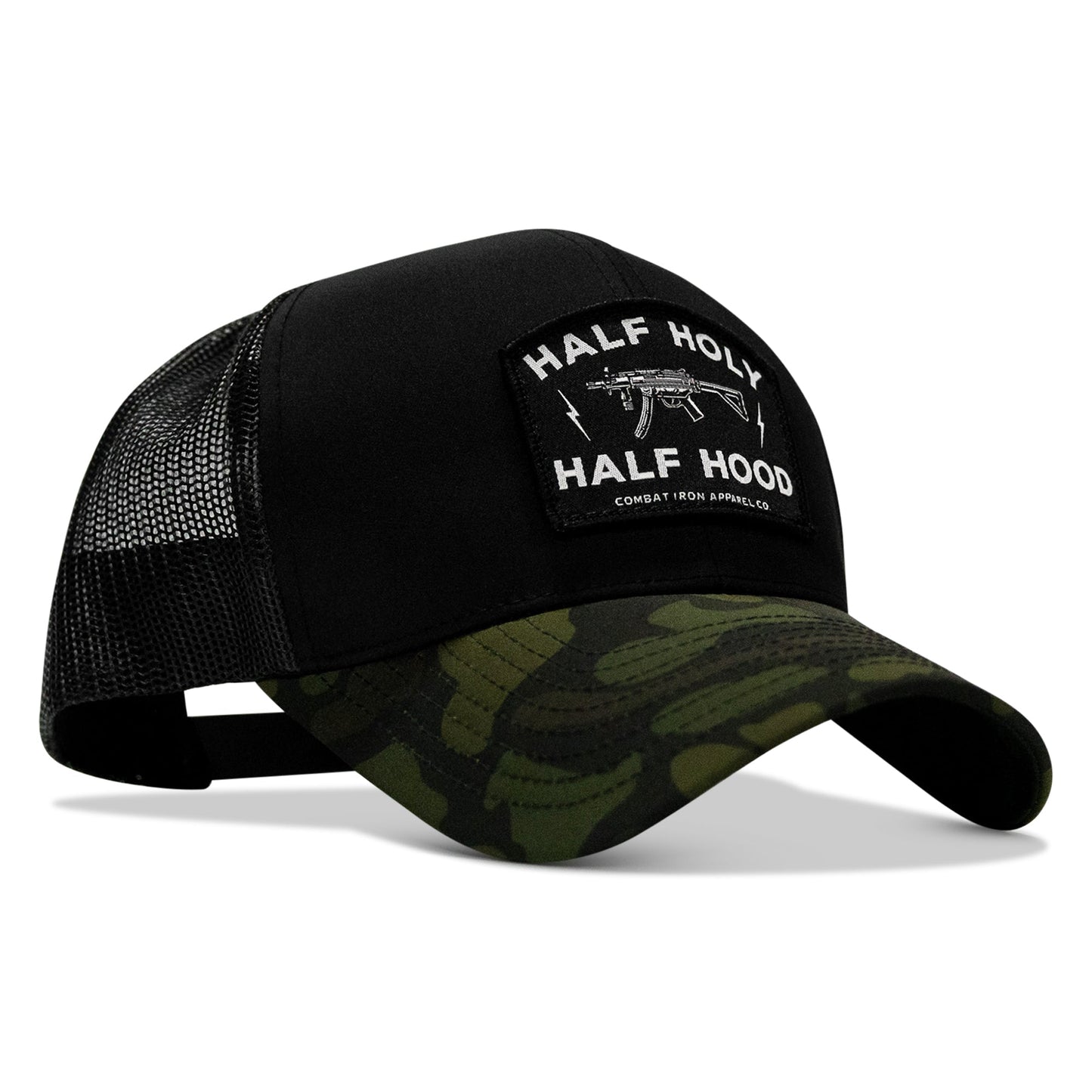 Half Holy. Half Hood. Patch Snapback Hat