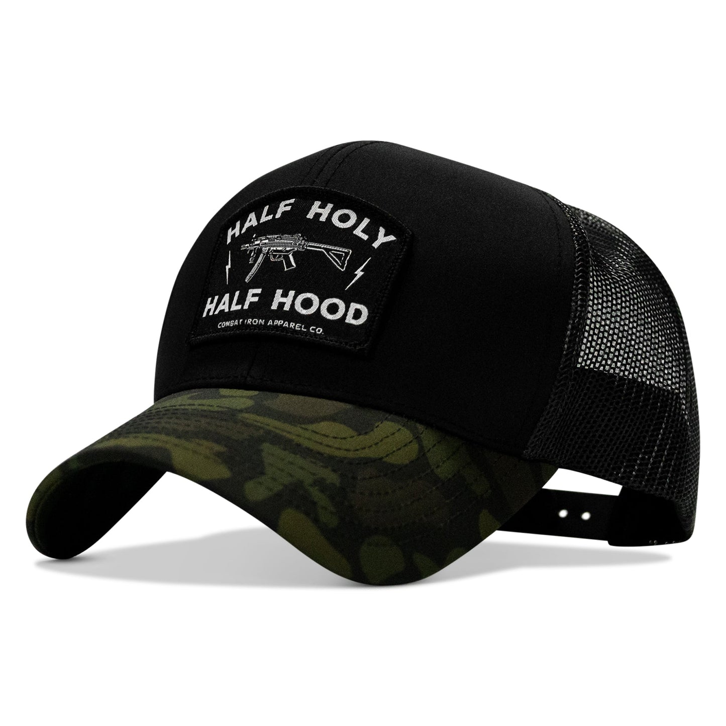 Half Holy. Half Hood. Patch Snapback Hat