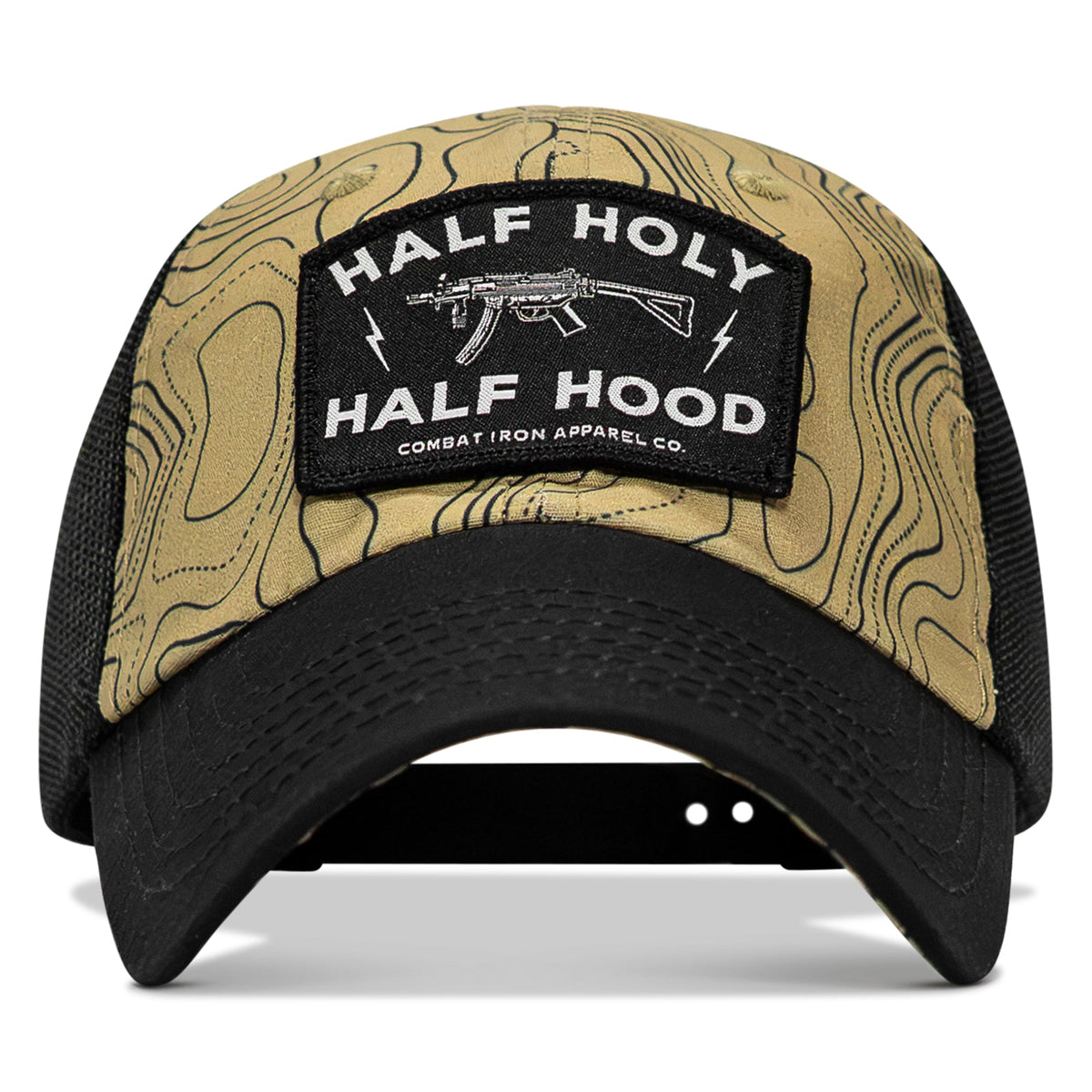 Half Holy. Half Hood Patch. Tactical Ripstop Mesh Snapback Hat