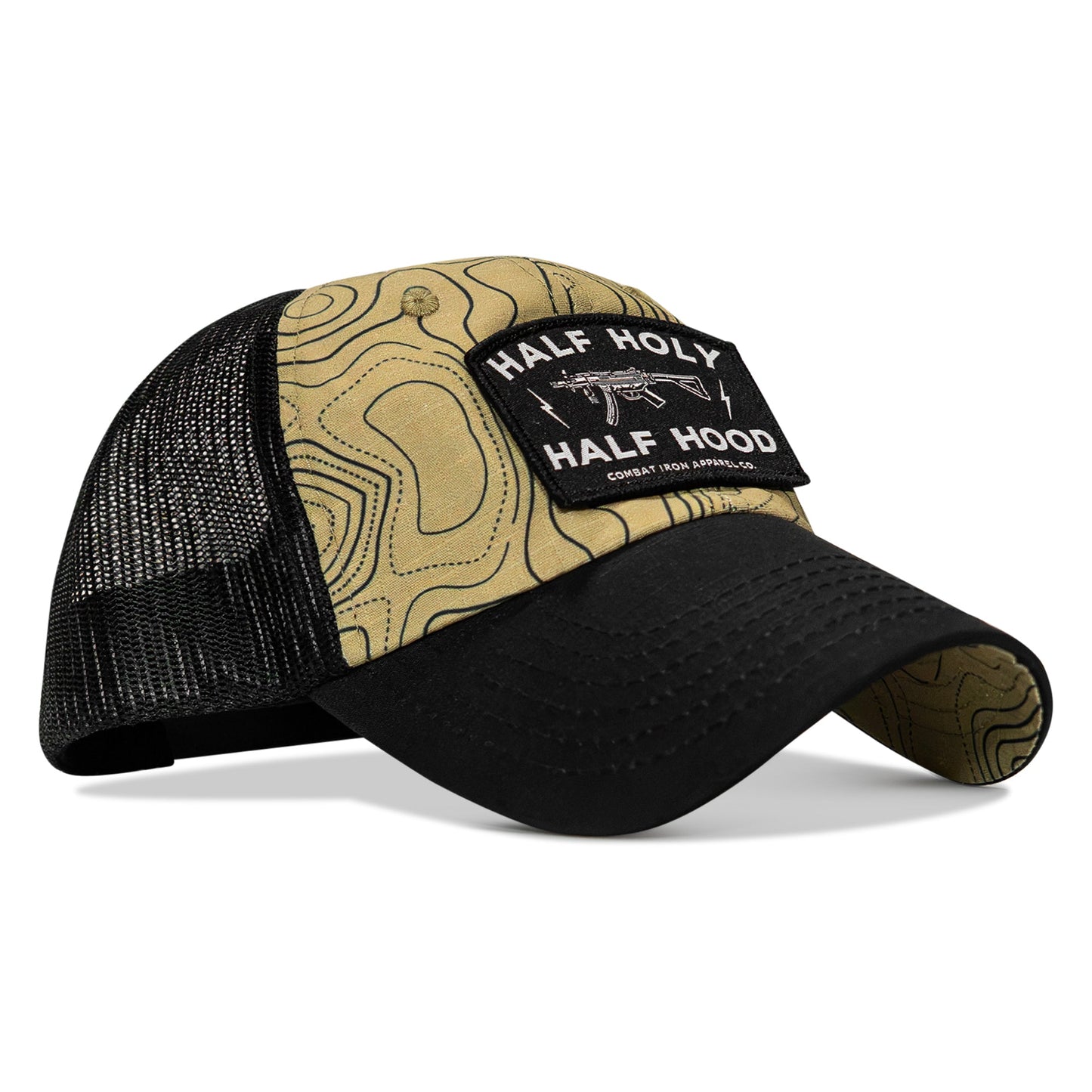 Half Holy. Half Hood Patch. Tactical Ripstop Mesh Snapback Hat