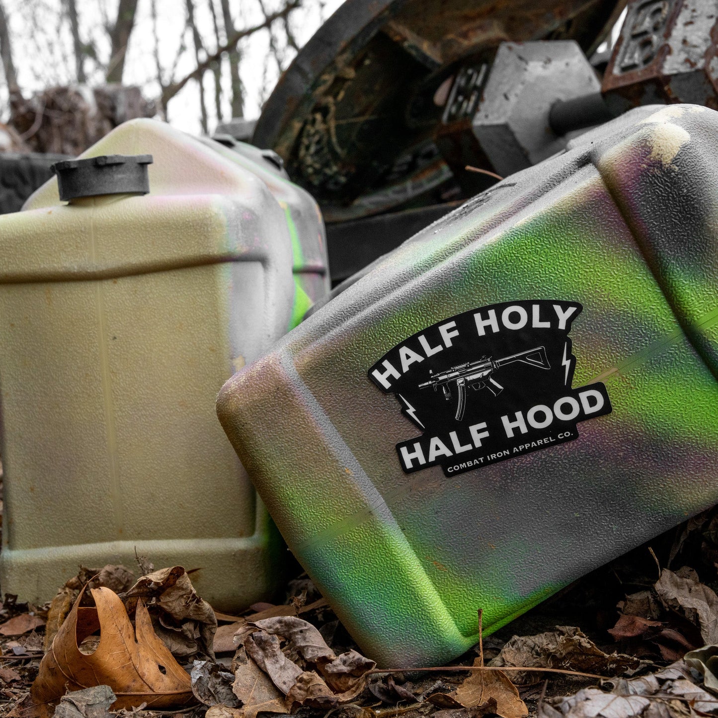 Half Holy. Half Hood. Decal