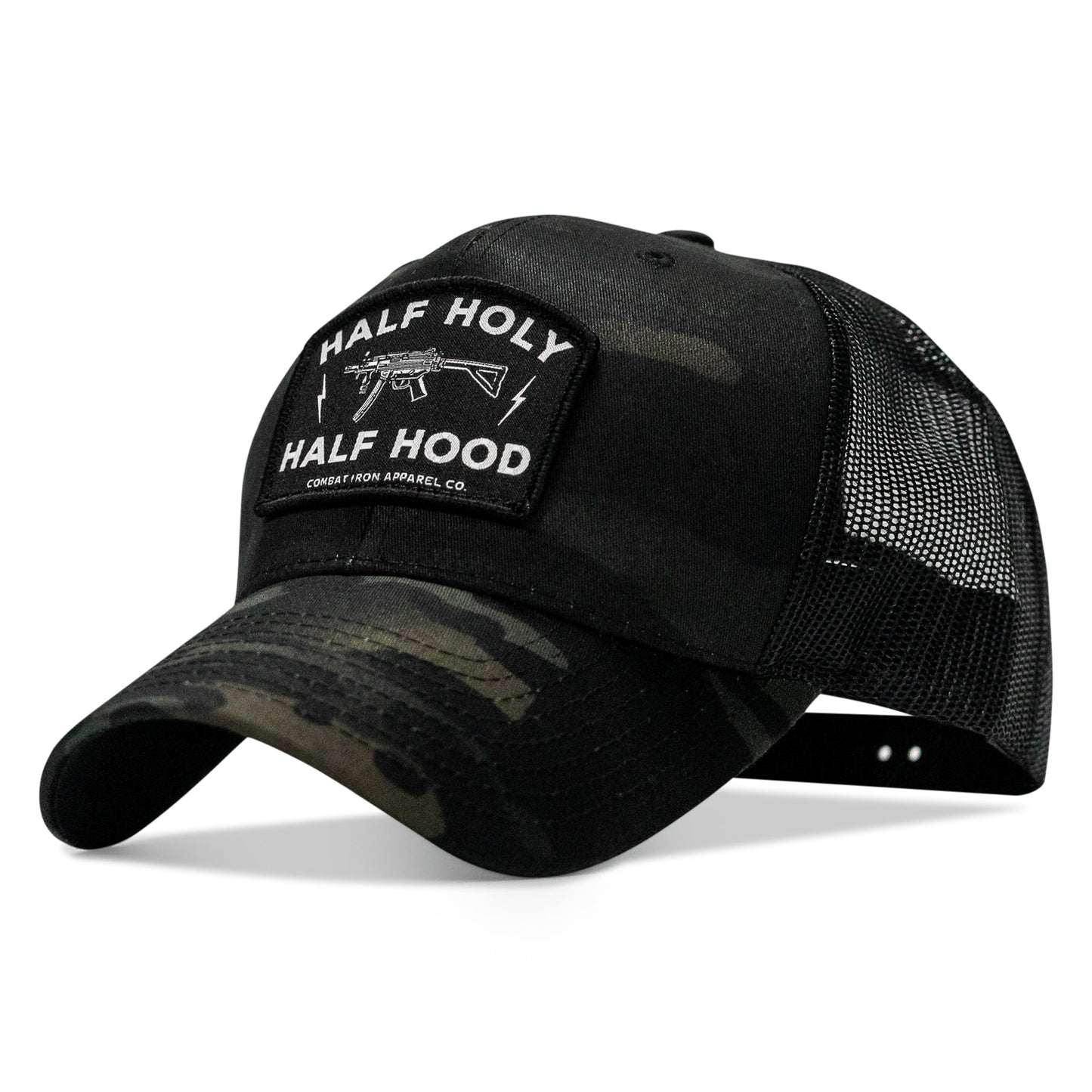 Half Holy. Half Hood. Patch Snapback Hat