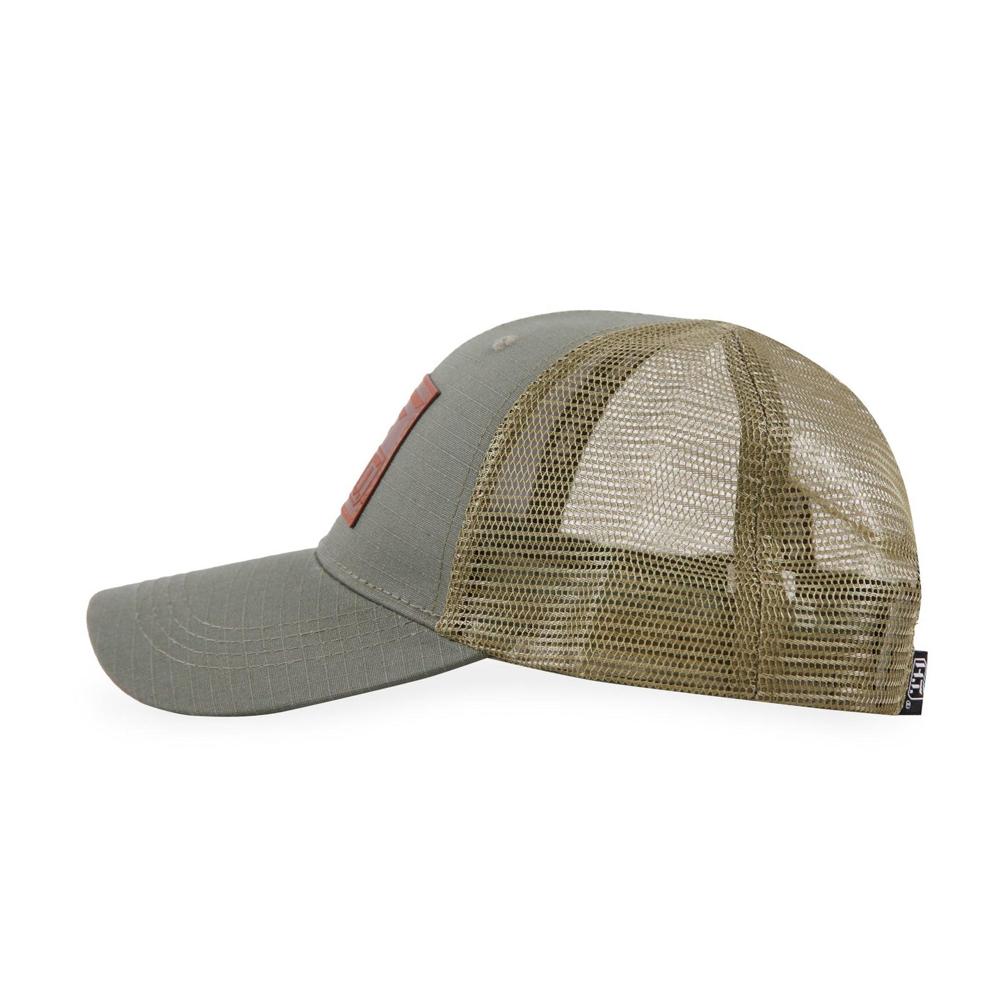 American Flag/HT Leather Logo-Trucker Mesh