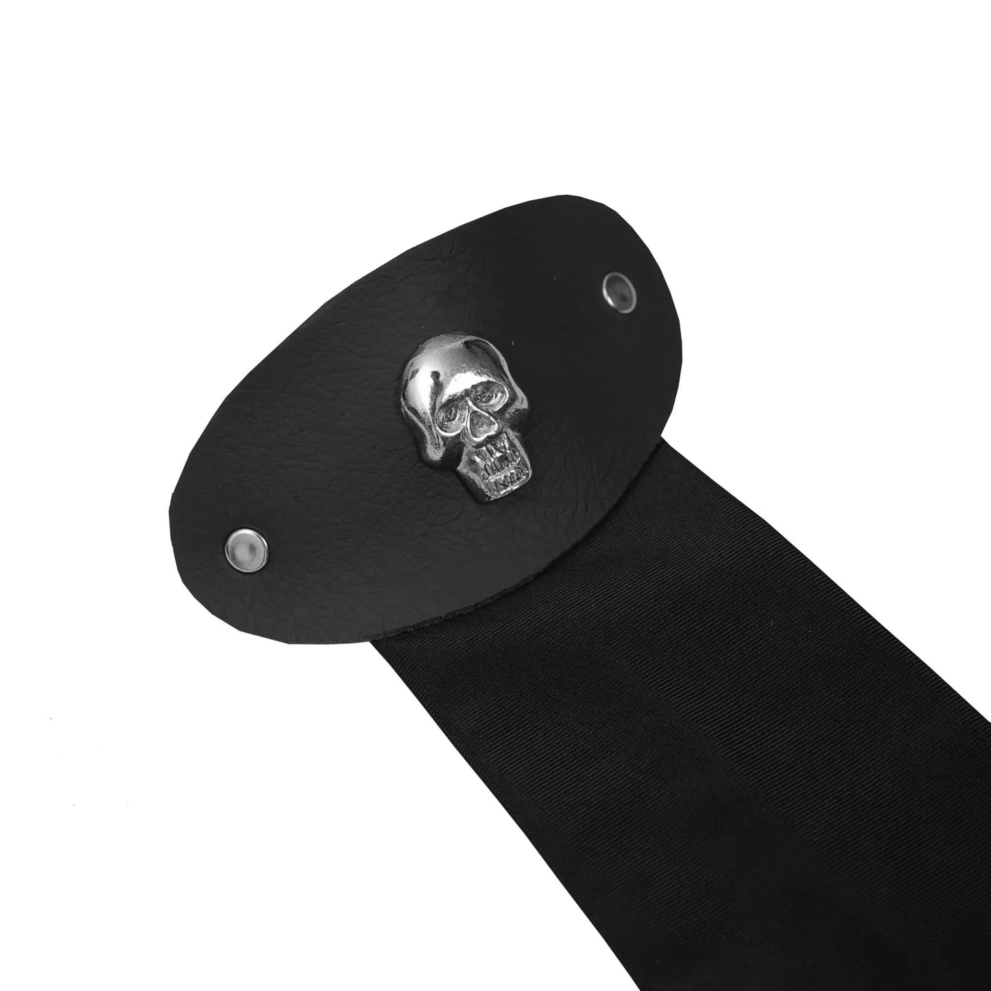HRT-503 Liora Women's 10-Inch Skull Rhinestone Hair Tube
