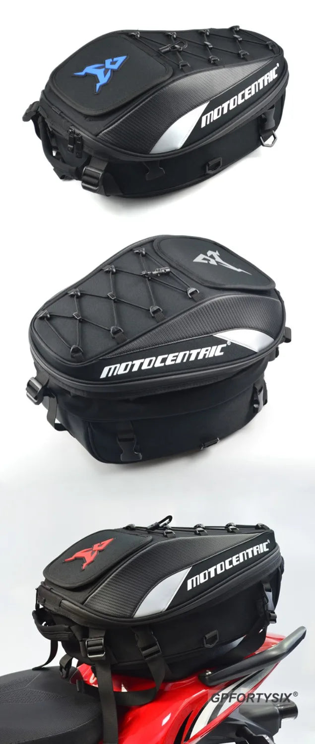 Motocentric Motorcycle Back Seat Bags Waterproof Multifunctional