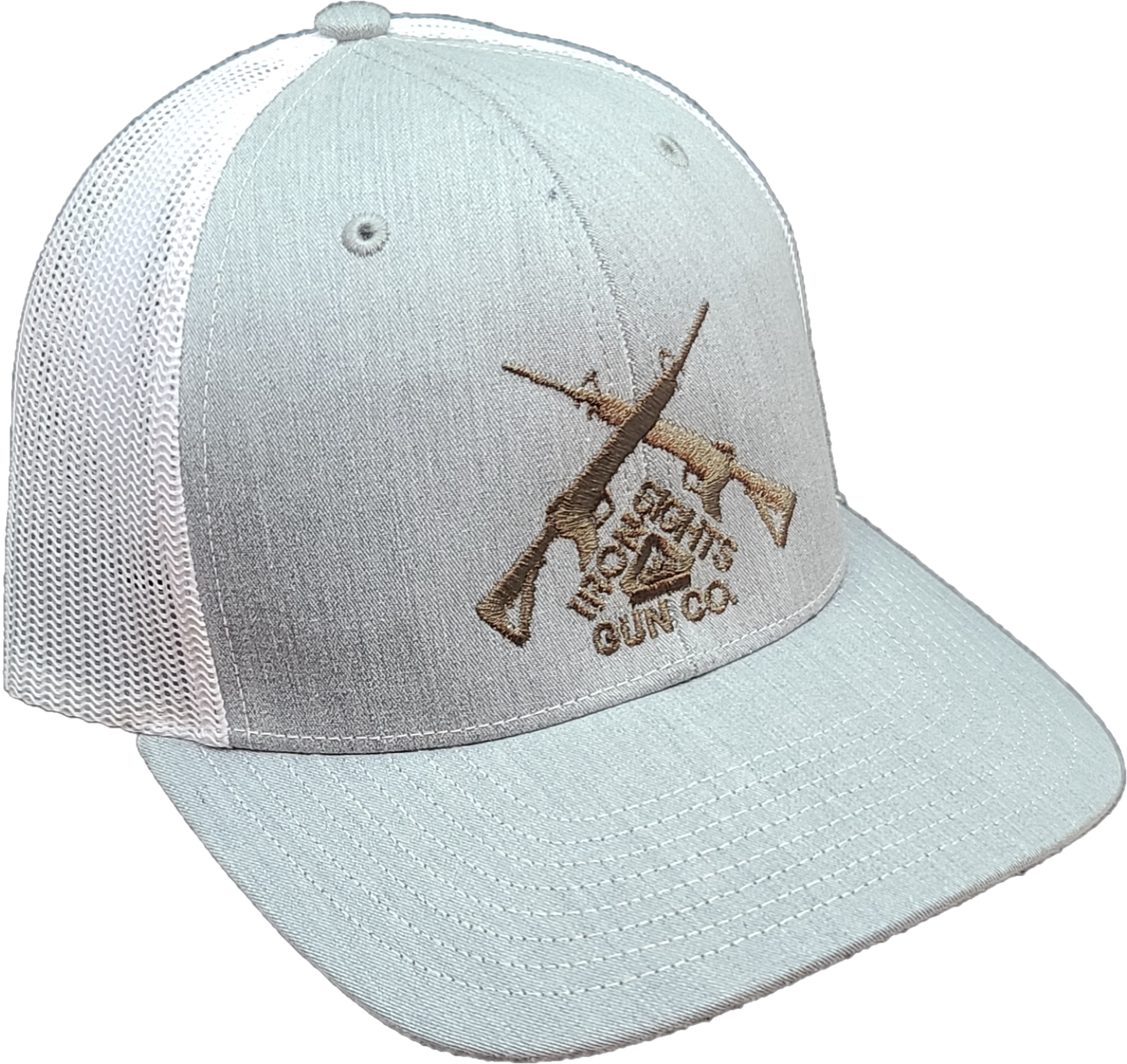 Heather Gray/White Logo Snapback