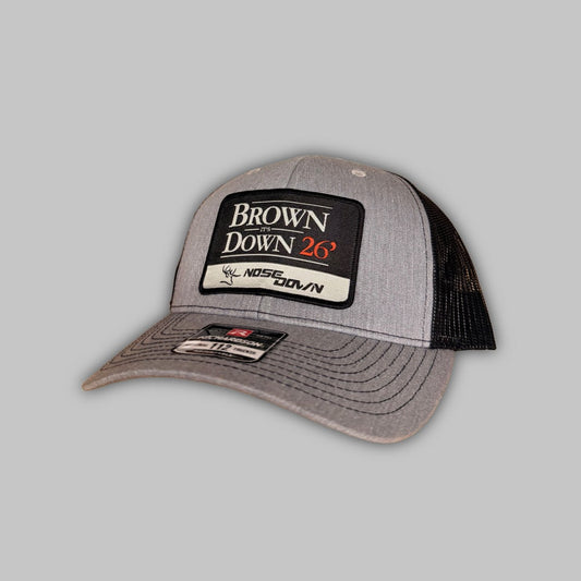 Brown Down 26  Woven Trucker