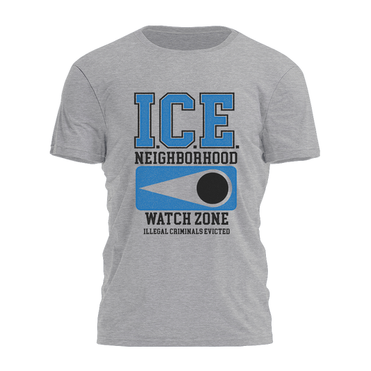 ICE: Illegal Criminals Evicted Neighborhood Watch Tee - 3764