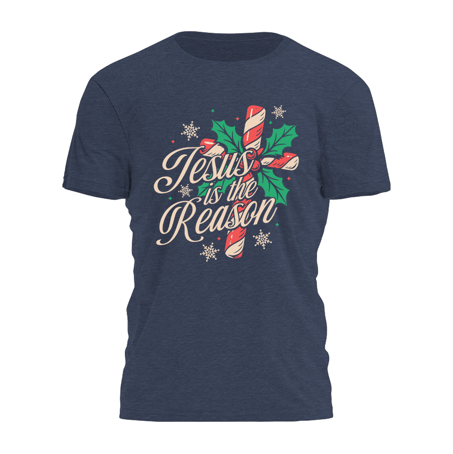 Jesus Is The Reason - Candy Cross Tee - 4279