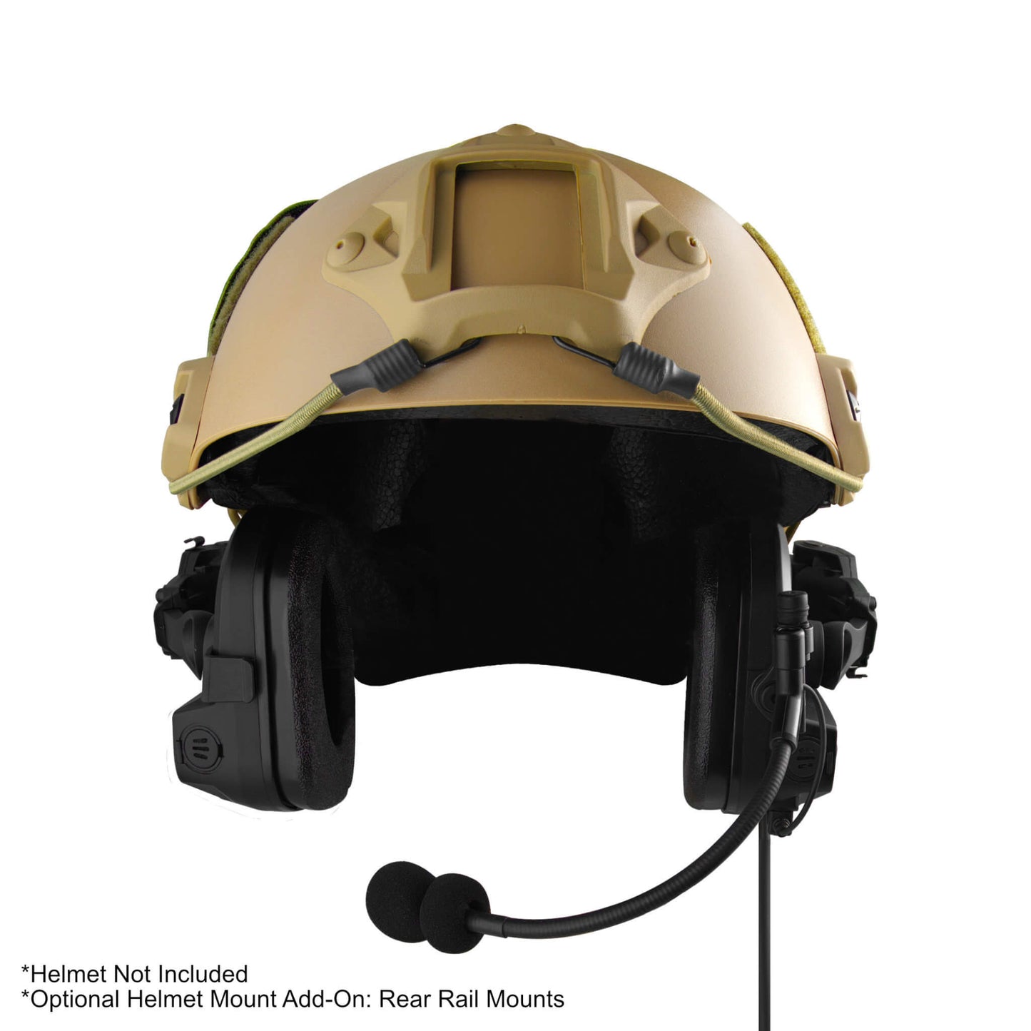 PolTact V2 Tactical Comms Helmet Headset w/ Active Hearing Protection & Quick Disconnect (Hirose) Adapter - Harris/Tait TP3000/7110/7100/8000/9000 Series