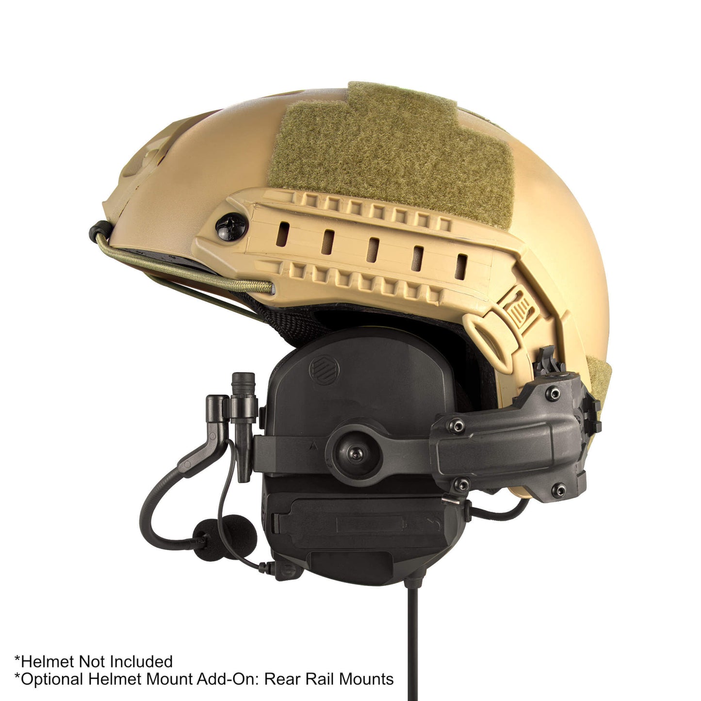 PolTact V2 Tactical Comms Helmet Headset w/ Active Hearing Protection - EF Johnson: All 51, 5000, 5100, 7700, 8100 Series, Ascend, Kenwood VP400, VP600, VP900 & More