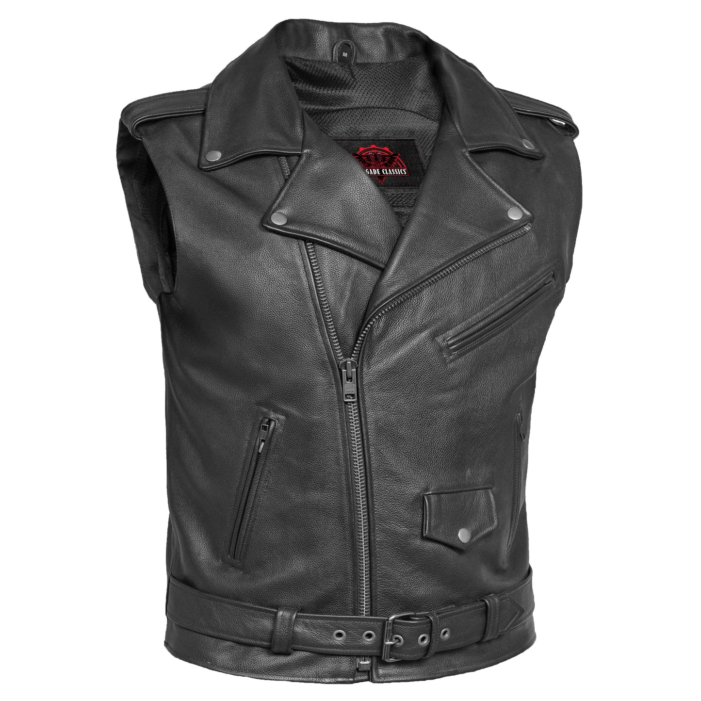 Cruze™ Mens Leather Motorcycle Vest