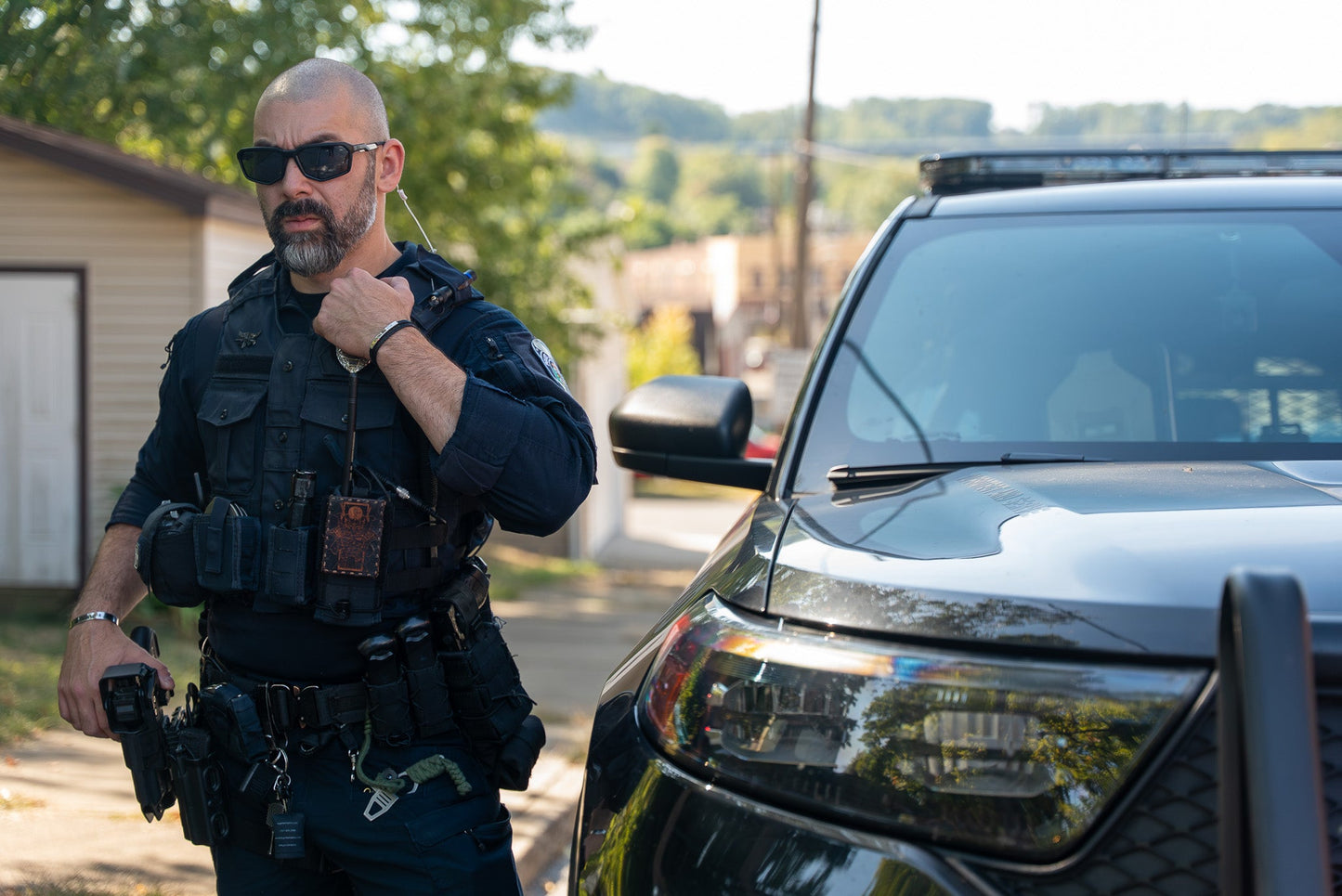 Braided Fiber Tactical Mic & Invisible Series Tubeless Earpiece Complete Kit w/ Quick Disconnect (Hirose) - Harris: All P5300 P5400 P5500 P7300 Series, XG-15/25/75, XL-45, XL-95 & More