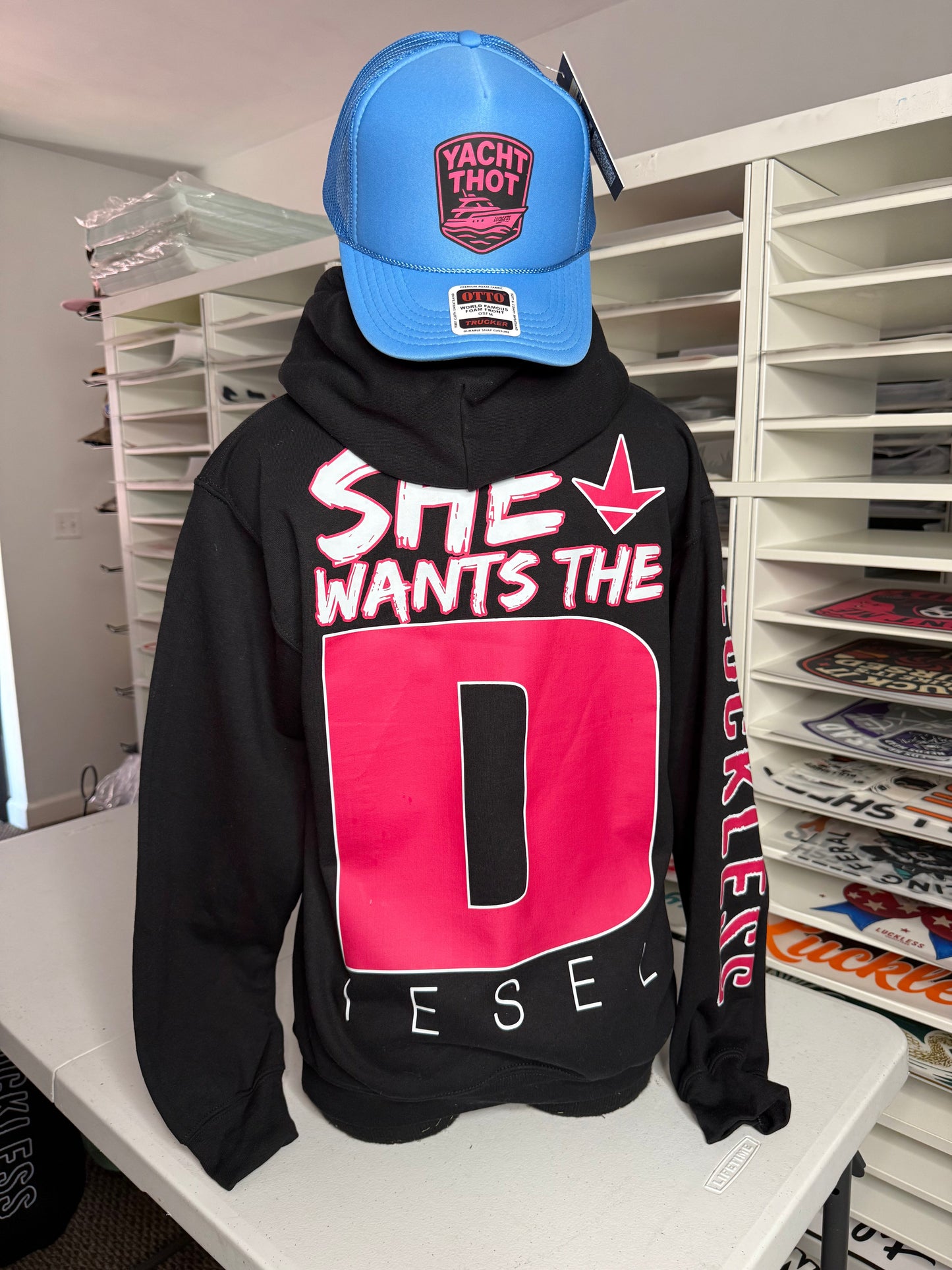 She Wants the Diesel | Funny Men's and Women's Black Country Hoodie