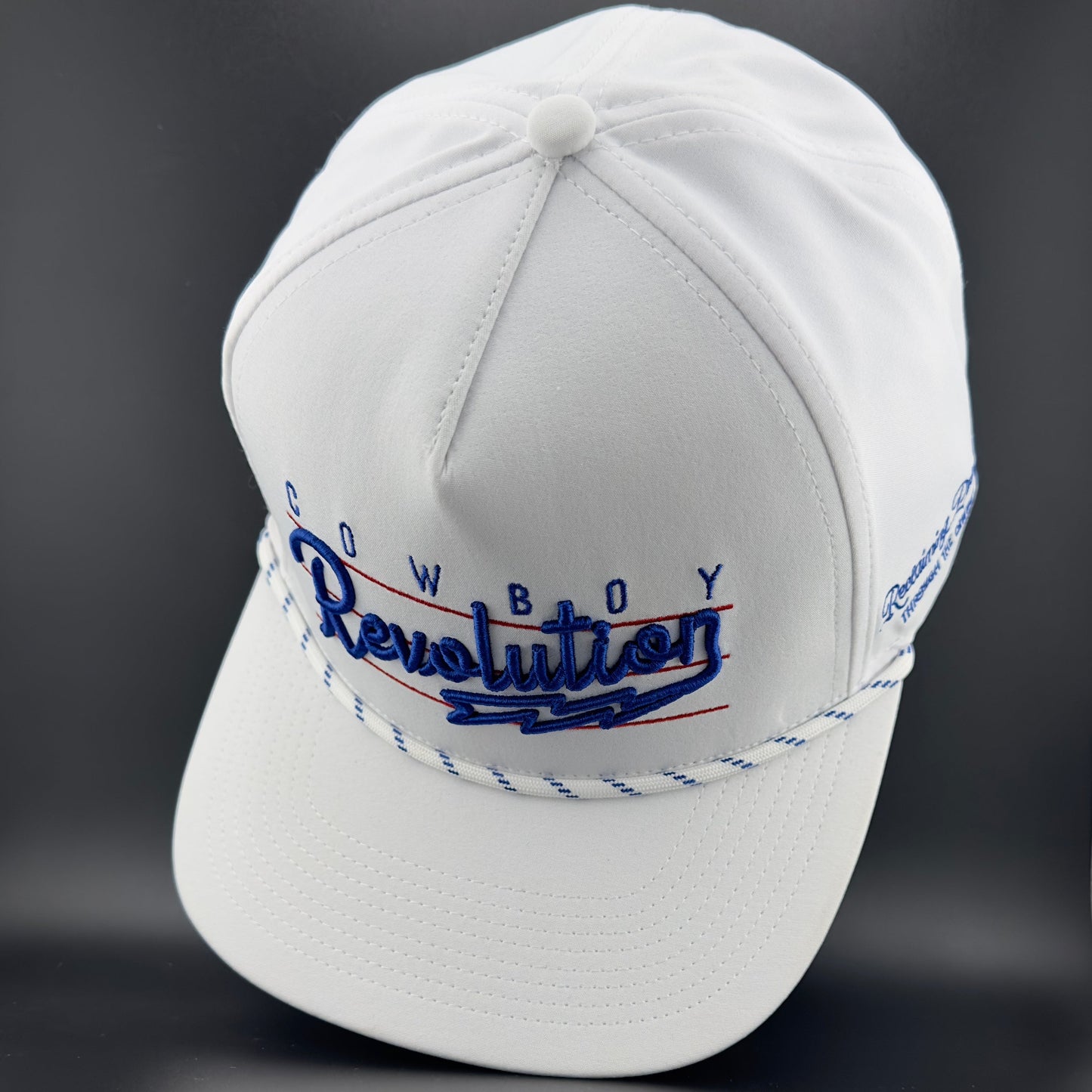 “Lightning" Logo - 5-panel Performance Hat - White