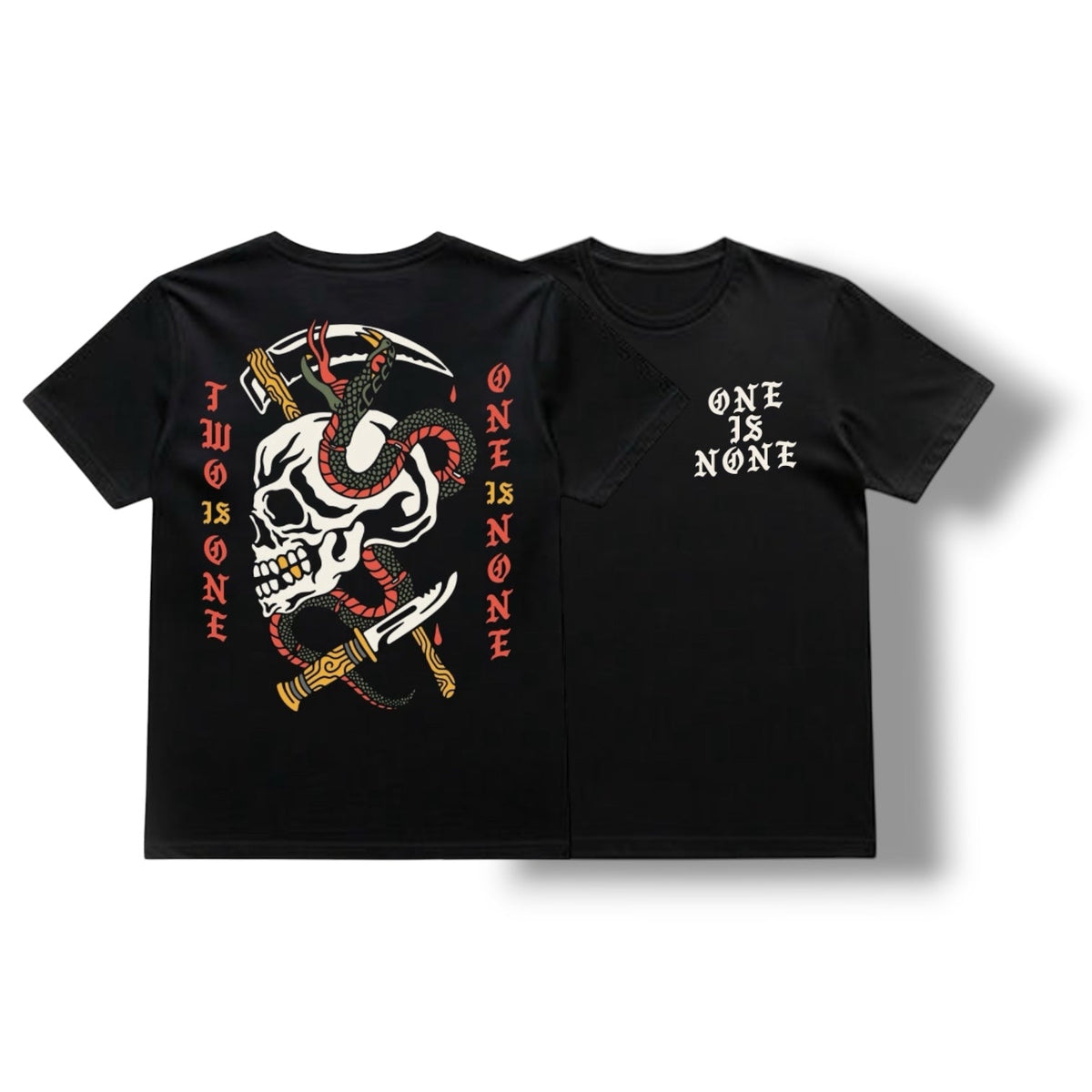 ONE IS NONE TEE (BLACK FULL COLOR)