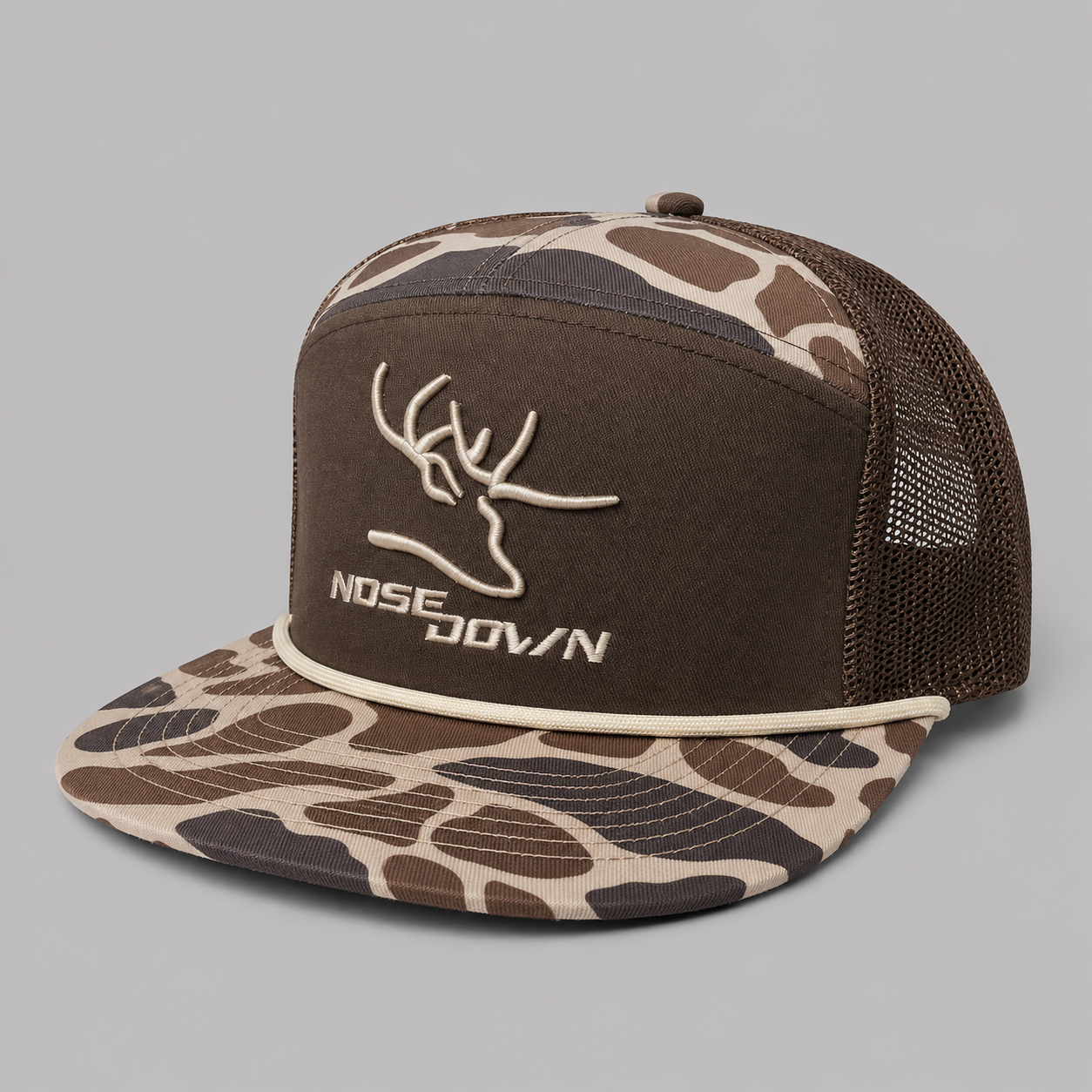 3D Puff Duck Camo 7 Panel - Youth