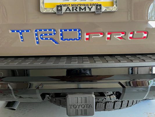 TRD PRO Rear Hatch Liftgate Emblem Inlays - 2025+ 4Runner TRD Pro