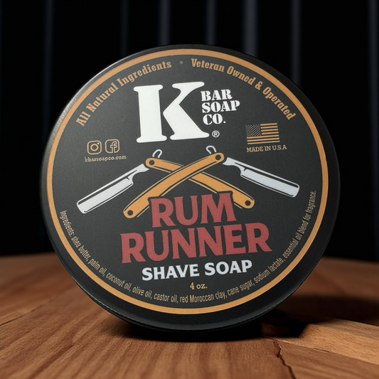 Rum Runner — Bay Rum Shave Soap (Cold-Process, All-Natural)