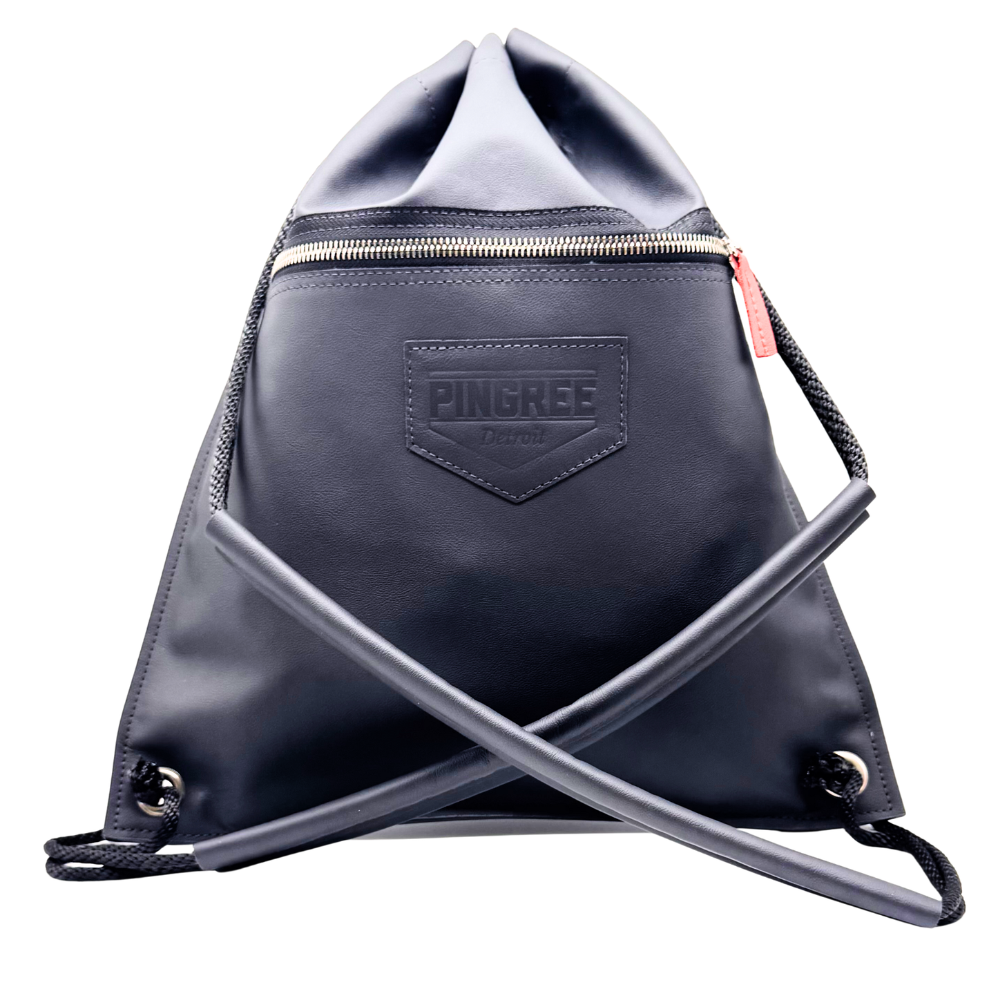 Detroit Drawstring Backpack in Leather ( Made to Order)