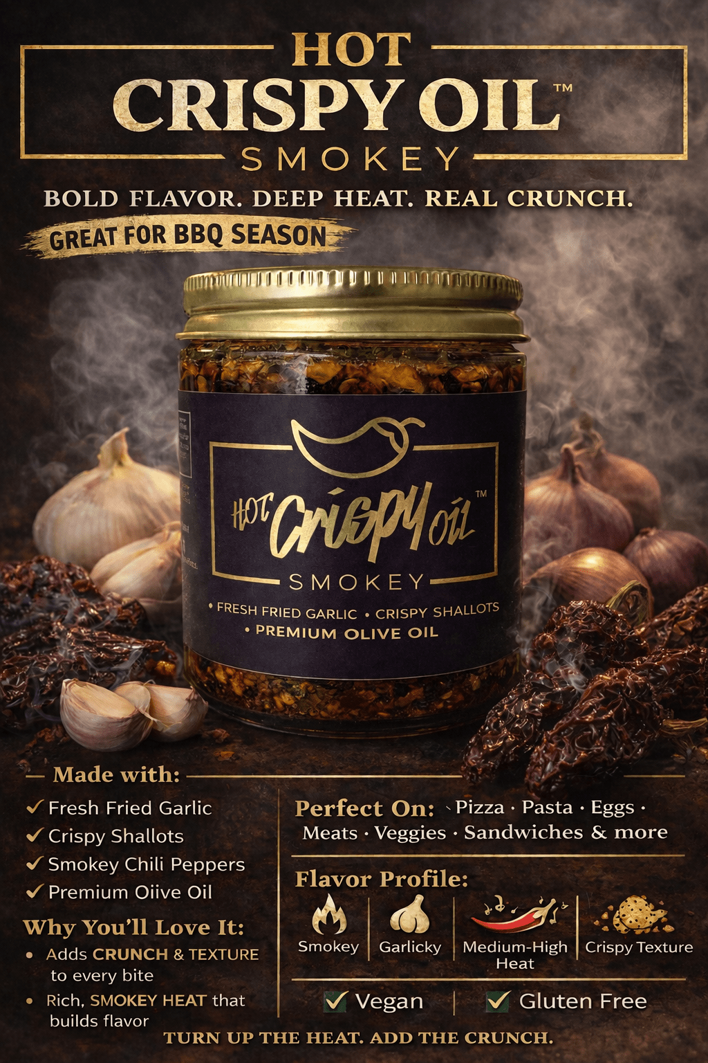 Hot Crispy Oil- SMOKEY-  Chili Crisp