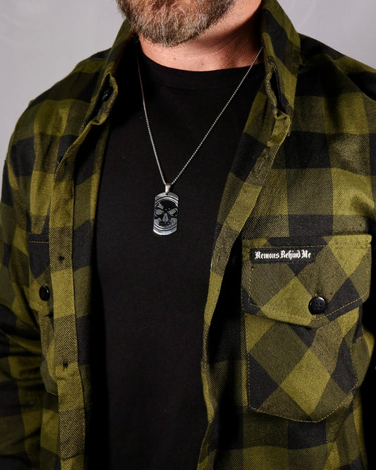Stainless Steel Double-sided Dog Tag Necklace (2 Color Options)