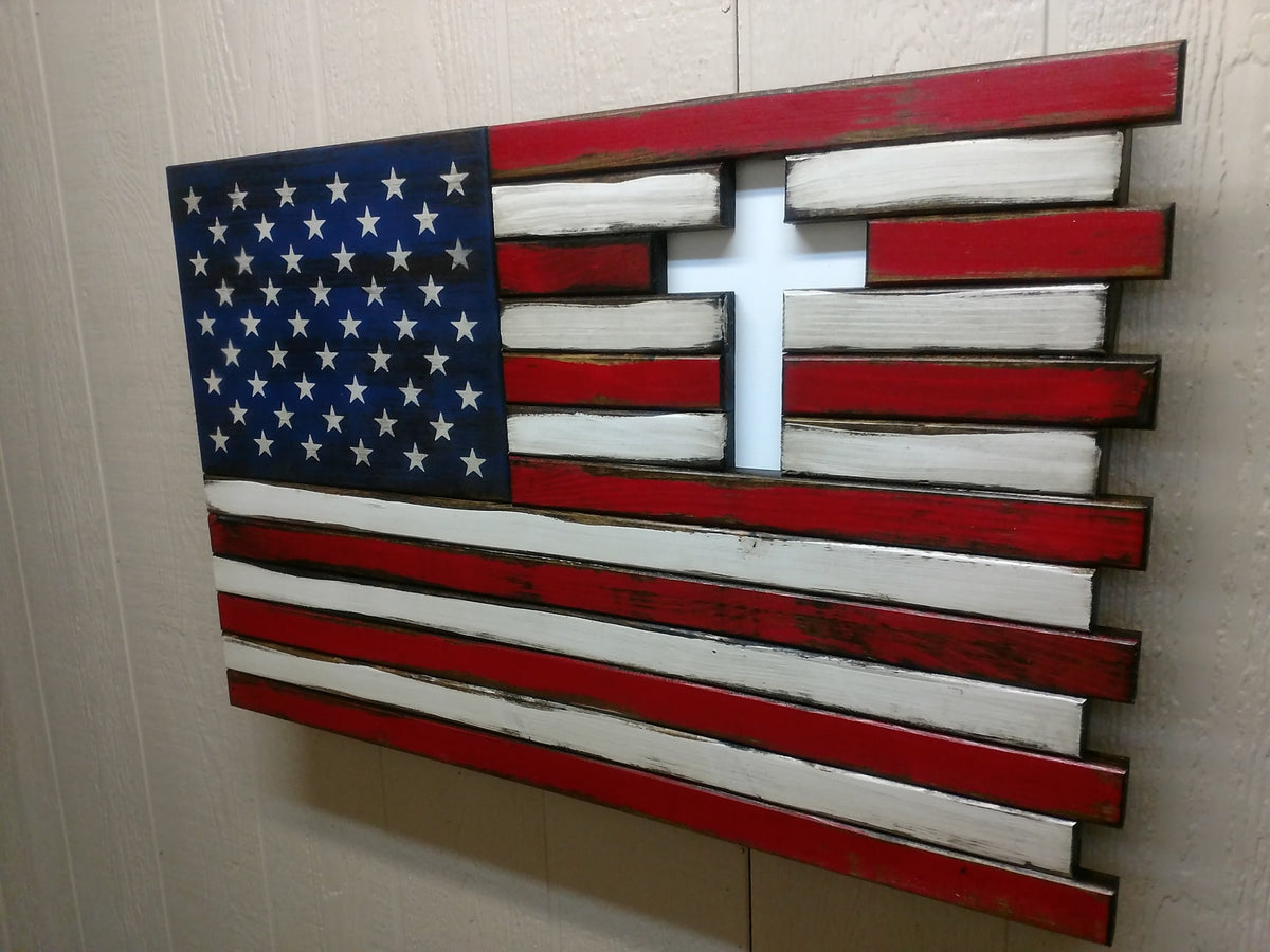 Large Wooden State Flag & Special Design Gun Case