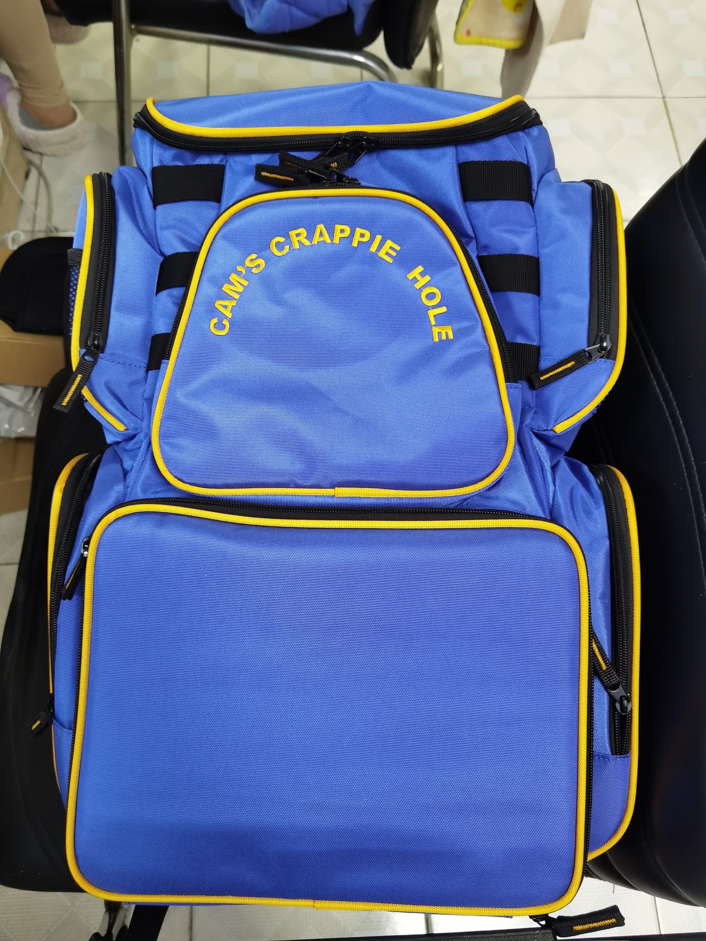 Cam's Crappie Hole Water Resistant Backpack Tackle Box