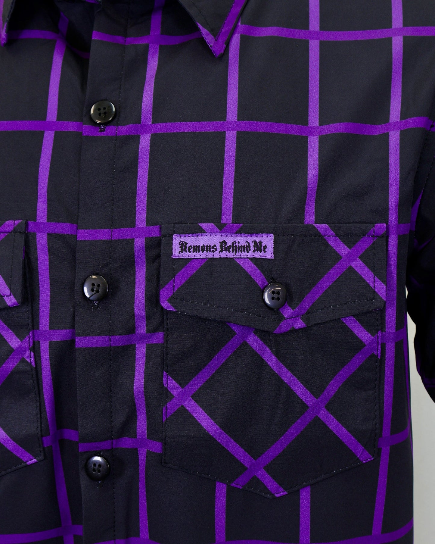 "Raven" Light-Weight 4-Way Stretch Button Up