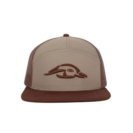 AF Waterfowl 3D Puff Logo 7 Panel Khaki - Rust Brown