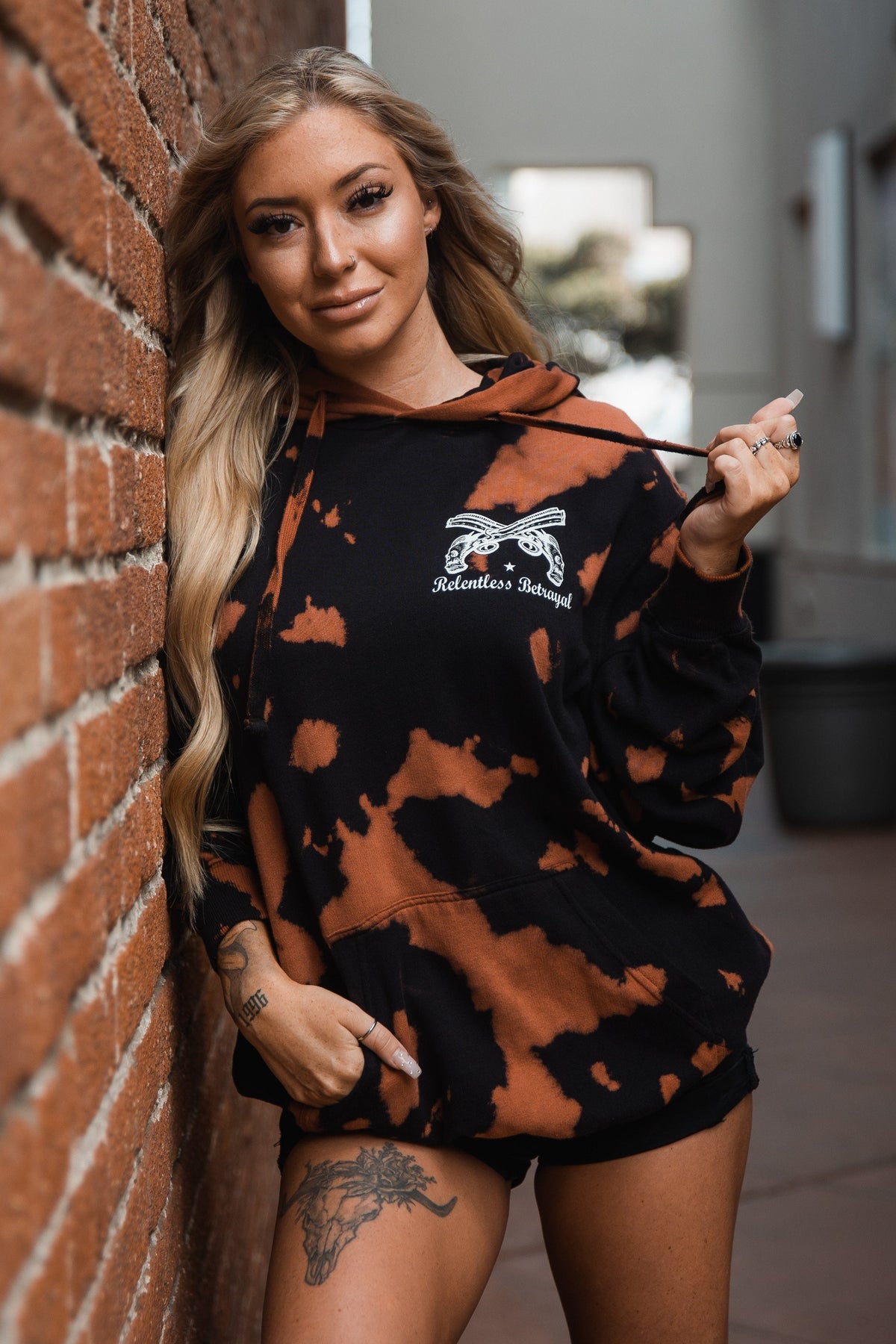 No Prey, No Pay Bleach Wash Hoodie
