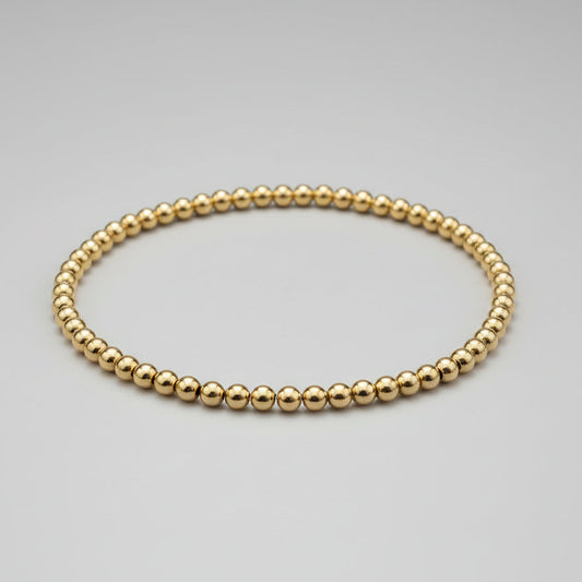 14K Gold Filled 3mm Bead Bracelet