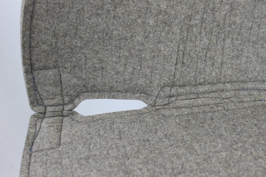 Natural Beige 100% Pressed Wool Saddle Pad with Brown Stitching