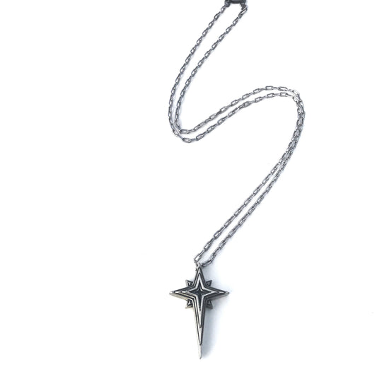 FAITH Star Cross Necklace - Sterling Silver