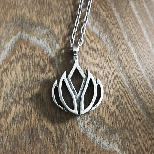 RENEWAL Lotus Flower of Grace Necklace - Sterling Silver