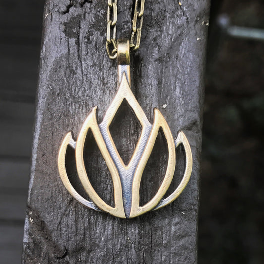 RENEWAL Lotus Flower of Grace Necklace - Bronze