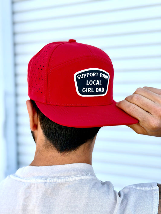 Premium Active Support Your Local Girl Dad PVC Patch Hat