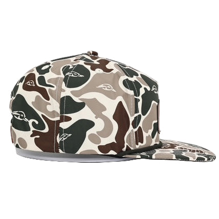 Leather Patch Green and Brown Camo Vintage Rope Old School Hat