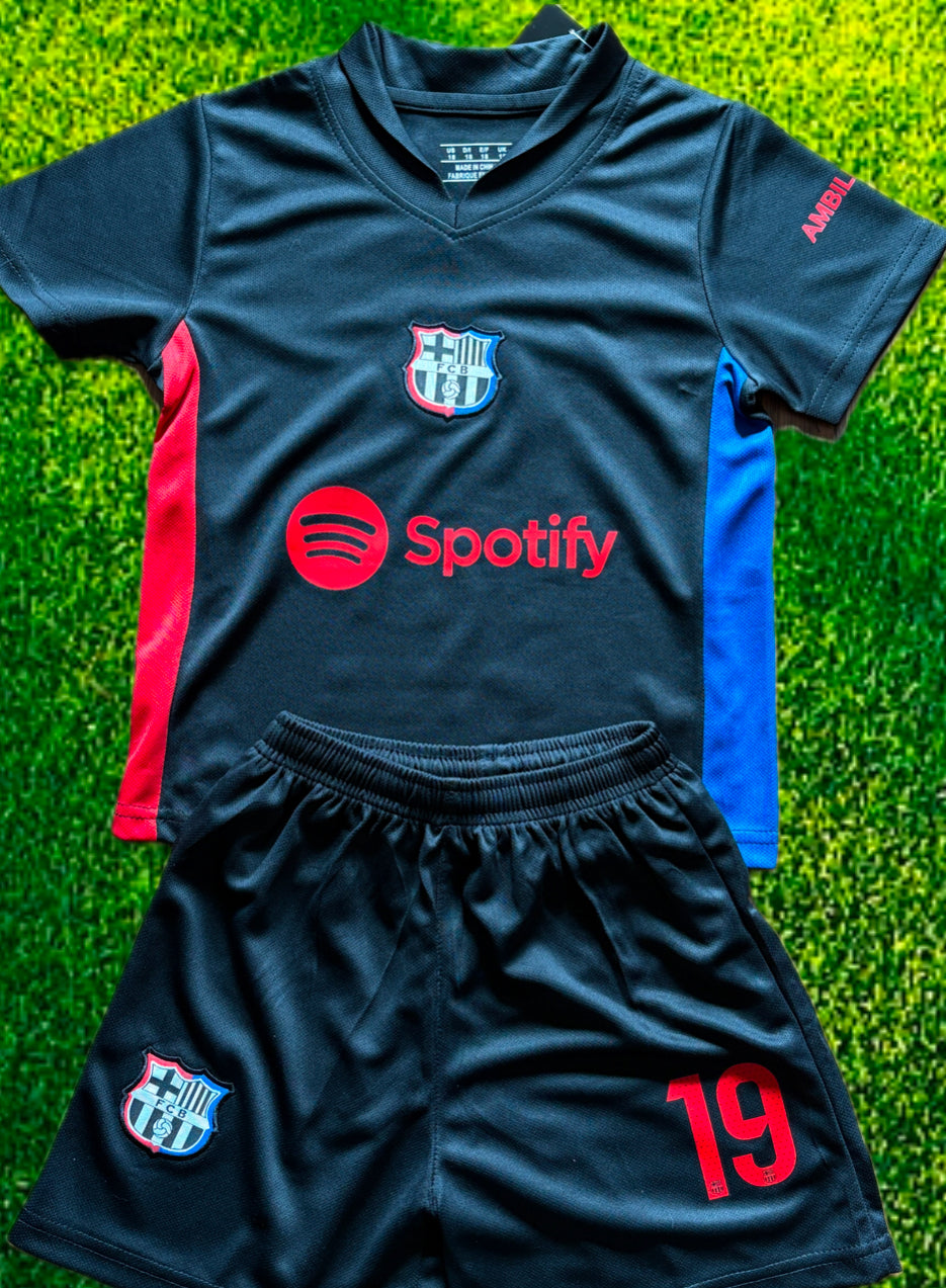 Lamine Yamal Black Barcelona Soccer Jersey Kids Toddler & Youth Sizes