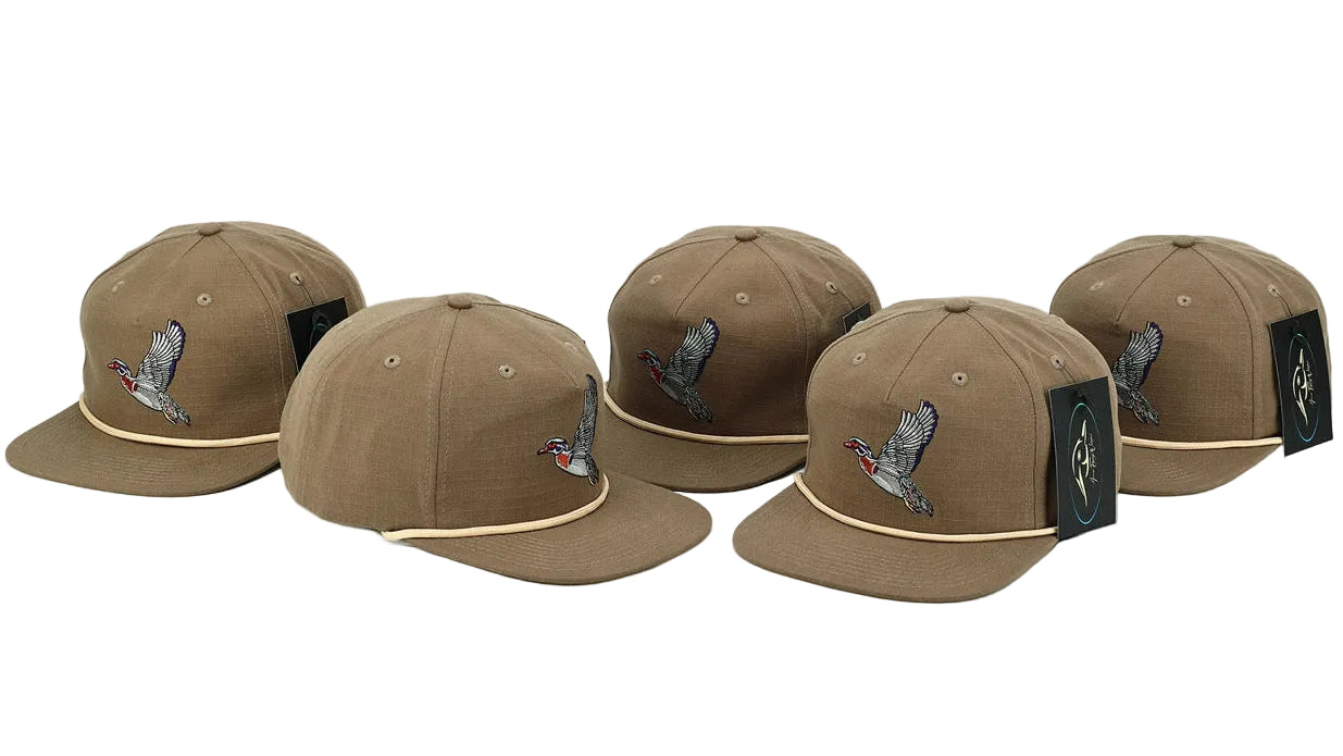Flying Wood Duck Brown RipStop Hat