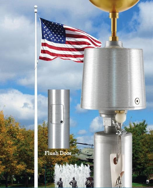 Aluminum Flagpole with Internal Cable Winch | Heavy-Duty, Made in USA, Lifetime Warranty