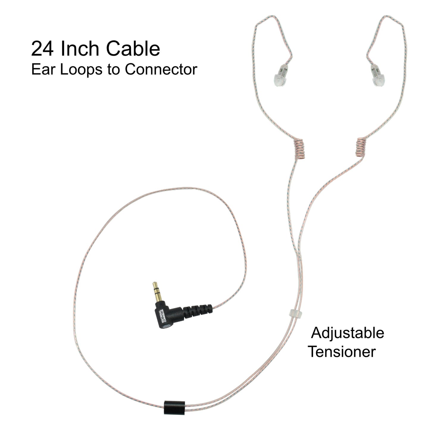 Invisible Series Mic/Dual Earpiece Upgrade Kit- Tubeless Covert/Tactical Radio Earpiece Ambidextrous- Tubeless Earpiece & Acoustic Tube Kit Converter