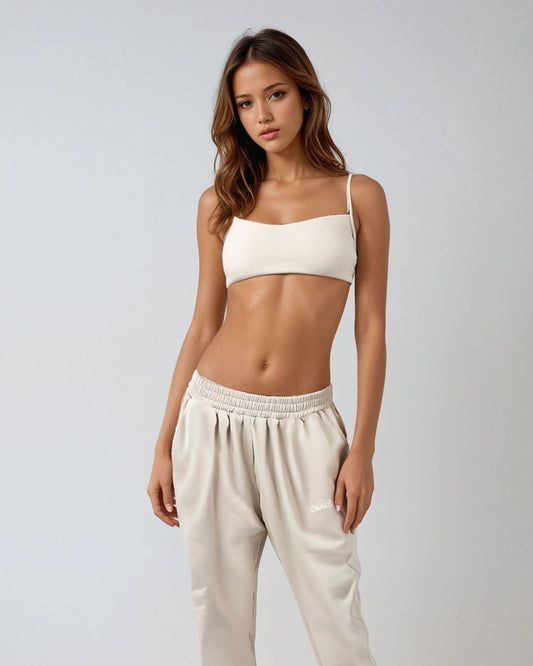 Low Scoop Cross Bra - Ivory