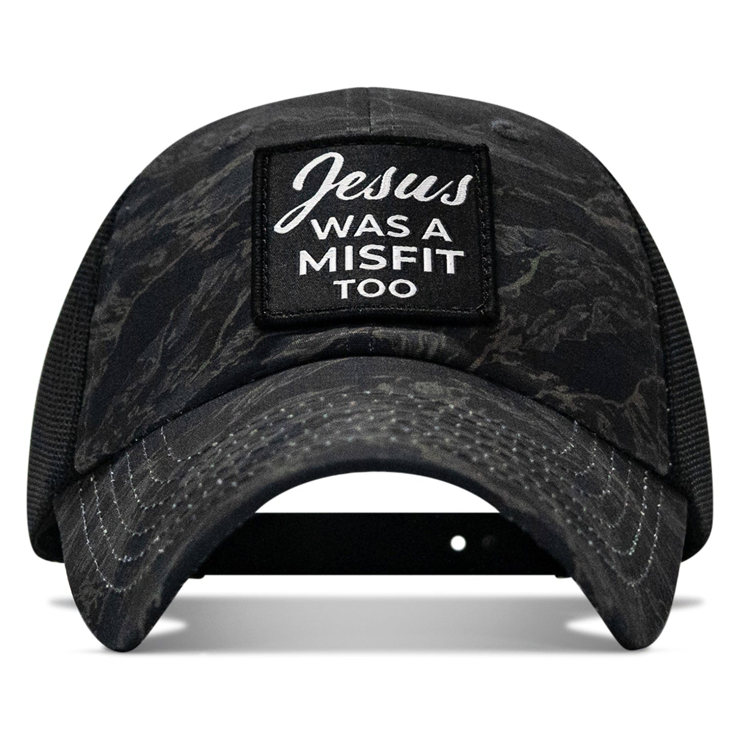 Jesus Was A Misfit Too Patch Tactical Ripstop Mesh Snapback Hat