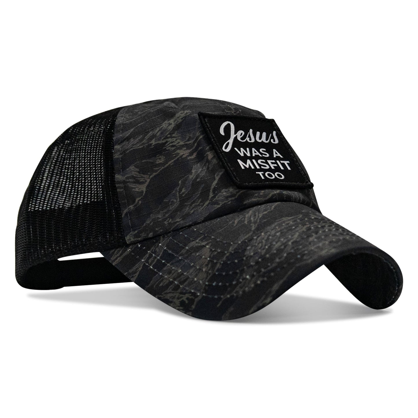 Jesus Was A Misfit Too Patch Tactical Ripstop Mesh Snapback Hat