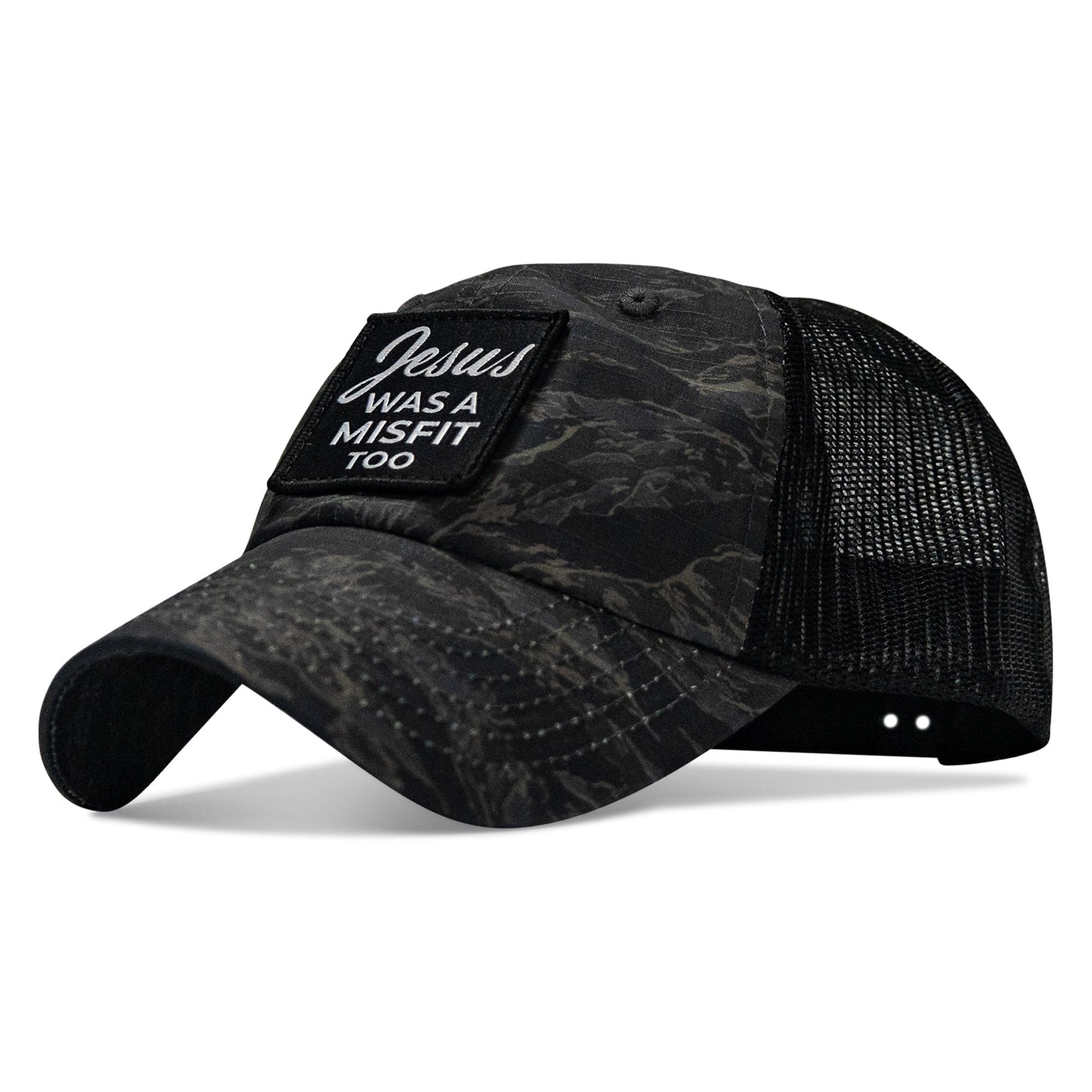 Jesus Was A Misfit Too Patch Tactical Ripstop Mesh Snapback Hat